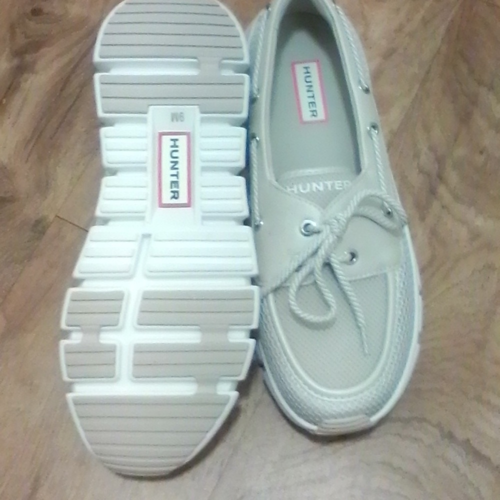 Hunter Sasa Women’s Boat Shoes Cream Beige Casual Slip-On Loafers Size 9 - Picture 6 of 16
